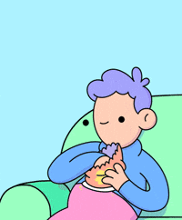 Hungry Couch Potato GIF by doodles