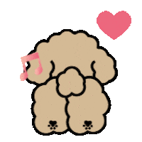 Happy Poodle Sticker