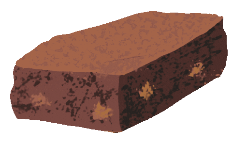 Chocolate Brownie Sticker by MilkyGoodness