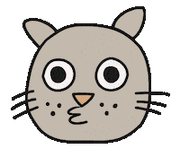 Cat Kiss Sticker by Thank You Coffee