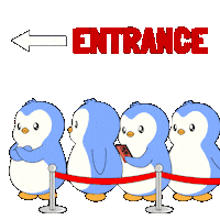 Let Me In Waiting Sticker by Pudgy Penguins