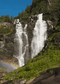 rainbow landscape GIF by Head Like an Orange