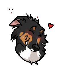 In Love Dog Sticker