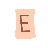 Lettering E Sticker