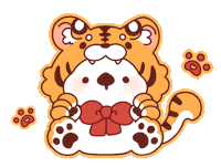 Happy New Year Tiger Sticker