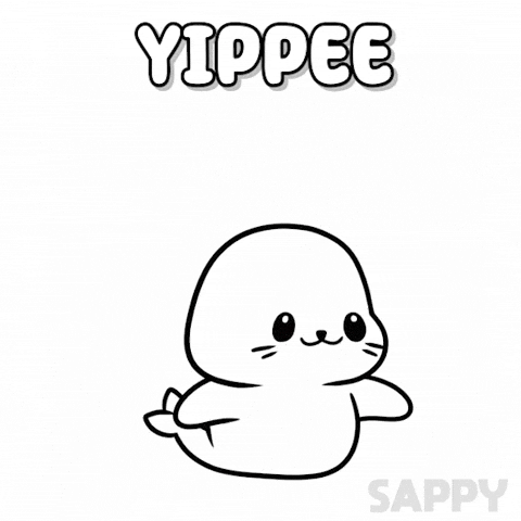 Jumping Lets Go GIF by Sappy Seals