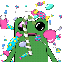 Make It Stop Candy Cane Sticker by fwogs