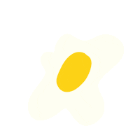 Fried Egg Flower Sticker