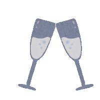 New Year Champagne Sticker