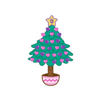 Christmas Tree Sticker by Onix Pink Shop
