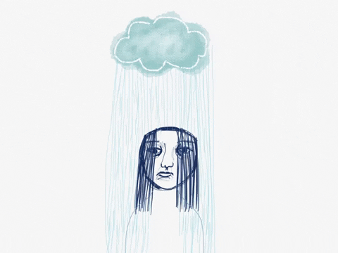 Sad Rain GIF by Barbara Pozzi