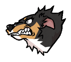 Angry Golden Retriever Sticker