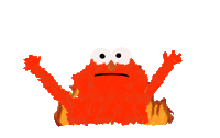 Fire Elmo Sticker by ElenPink