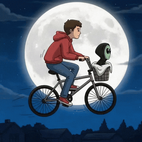 Et Flying GIF by Lonely Aliens