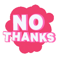 No Thank You Sticker by Michael Shillingburg