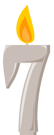 Flickering 7 Years Sticker