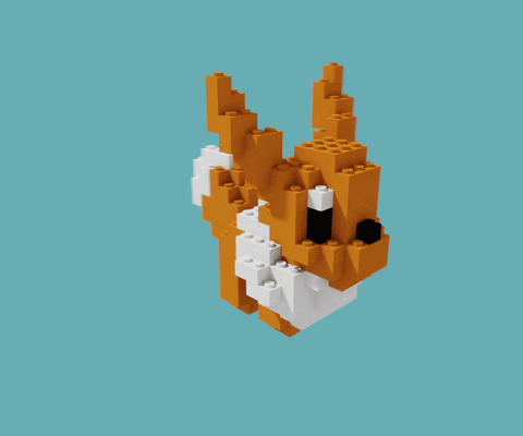 parosilience giphyupload pokemon magicavoxel eevie GIF