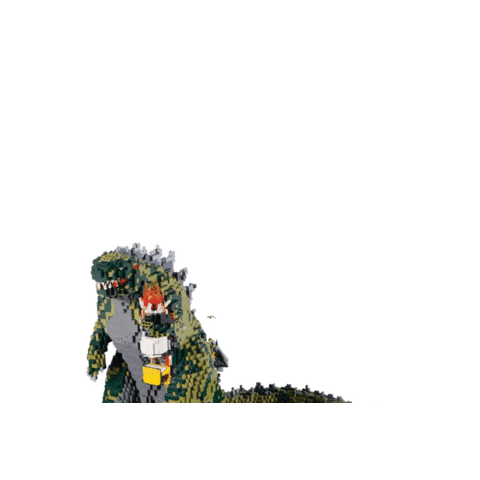 awesomeexhibition godzilla brickman minifigure minifig Sticker
