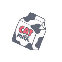 Milk Eat Sticker by Snooze Kittens