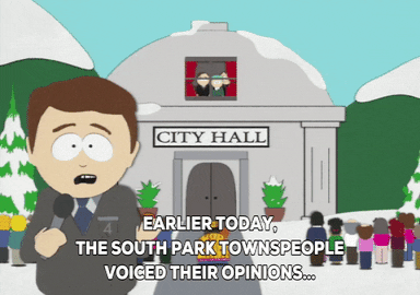 reporting city hall GIF by South Park 