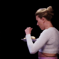 ScarlettJohanssonDaily food eating actress scarlett johansson GIF