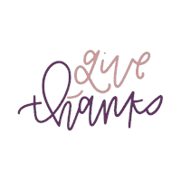 give thanks Sticker by DeBrosse