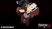 friday the 13th mic drop GIF by Blue Wizard