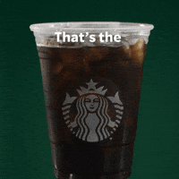 Sponsored gif. Plastic straw stirs a to-go cup of Starbucks iced coffee. Text reads, “That’s the way I like it.”