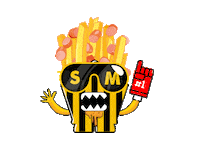 salchimonster-sm sm salchipapa salchimonster salchipapa cali Sticker