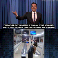 jimmy fallon bowling GIF by The Tonight Show Starring Jimmy Fallon