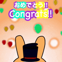 horseface19930912 congrats おめでとう mrbunny horseface GIF