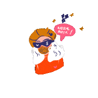 Mask Coolgirl Sticker