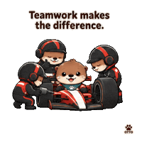 Team Spirit Racing Sticker by Otto the Otter by GleeSpace