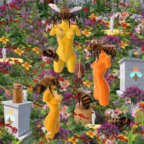 Pollinate Honey Bee GIF by The LSD Hotel