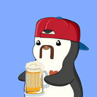 Drunk Happy Hour GIF by Pudgy Penguins