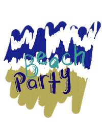beach party Sticker by Inter-State Studio & Publishing Co.®