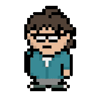 goingsband pixelart glasses nintendo mario Sticker