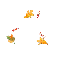 Happy Falling Leaves Sticker