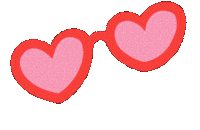 Sunglasses Hearts Sticker
