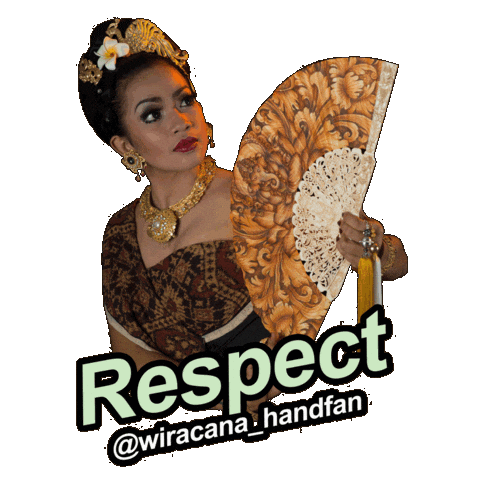 Respect Hand Fan Sticker by Wiracana Handfan