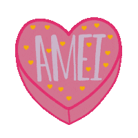 amorilustra love art pink amor Sticker