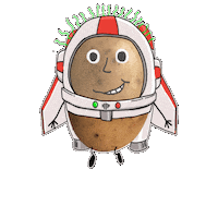 Astronaut Potato Sticker by PlumFilms