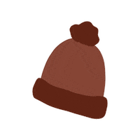 britticreative fall autumn hat flat Sticker