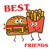 best friends friendship Sticker by Hamburger Haenger