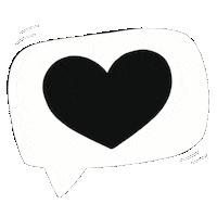 Black And White Heart Sticker