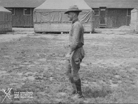 NationalWWIMuseum black and white wrestling fighting military GIF