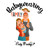 babymonkeywraps family mom life babywearing famiglia Sticker
