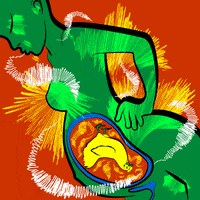Zu_leyy woman alien pregnant hen GIF