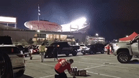 Kansas City Chiefs Fan Lights Fireworks After Team Advances to Super Bowl