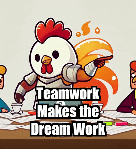Teamwork Makes The Dream Work GIF by Zorooster